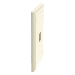 Placa de Pared Vertical, Salida Para 1 Puerto Keystone, Con Espacios Para Etiquetas, Color Marfil