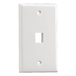 Placa de Pared Vertical, Salida Para 1 Puerto Keystone, Color Marfil