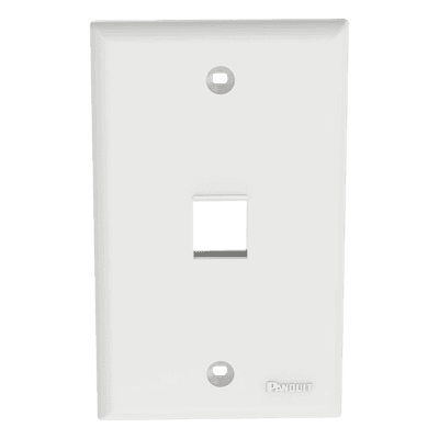 Placa de Pared Vertical, Salida Para 1 Puerto Keystone, Color Blanco