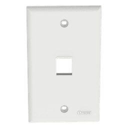 Placa de Pared Vertical, Salida Para 1 Puerto Keystone, Color Blanco