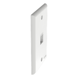 Placa de Pared Vertical, Salida Para 1 Puerto Keystone, Color Blanco