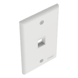 Placa de Pared Vertical, Salida Para 1 Puerto Keystone, Color Blanco