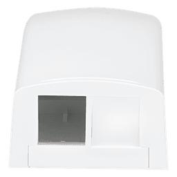 Caja de Montaje en Superficie, Para 2 Módulos Keystone, Color Blanco