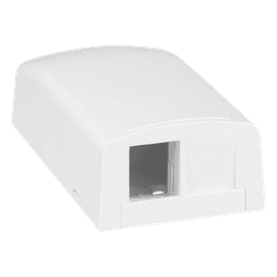 Caja de Montaje en Superficie, Para 2 Módulos Keystone, Color Blanco