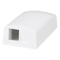 Caja de Montaje en Superficie, Para 2 Módulos Keystone, Color Blanco
