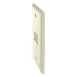 Placa de Pared Vertical, Salida Para 2 Puertos Keystone, Color Marfil