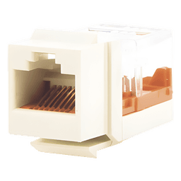 Jack Keystone / Cat 5e / 8P8C / Leadframe / T568A-B / Sin Blindaje / Blanco Mate