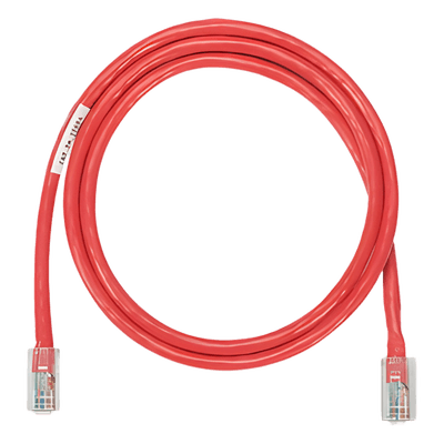 Cable de Parcheo UTP Categoría 5e, con Plug Modular en Cada Extremo - 1 Metro (3.28 Pies) - Rojo