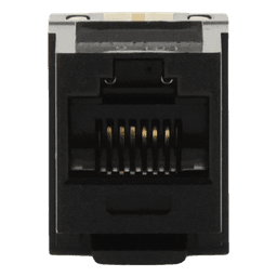 Conector Jack Estilo 110 (de Impacto), Tipo Keystone, Categoría 6, de 8 Posiciones y 8 Cables, Color Negro
