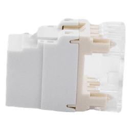 Conector Jack Estilo 110 (de Impacto), Tipo Keystone, Categoría 6, de 8 Posiciones y 8 Cables, Color Blanco