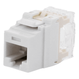 Conector Jack Estilo 110 (de Impacto), Tipo Keystone, Categoría 6, de 8 Posiciones y 8 Cables, Color Blanco