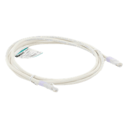 Cable de Parcheo UTP Categoría 6, con Plug Modular en Cada Extremo - 2 Metros (6.56 Pies) - Blanco Mate