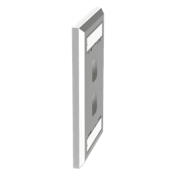 Placa de Pared Vertical, Salida Para 2 Puertos Keystone, Con Espacios Para Etiquetas, de Acero Inoxidable
