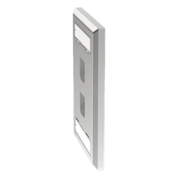 Placa de Pared Vertical, Salida Para 2 Puertos Keystone, Con Espacios Para Etiquetas, de Acero Inoxidable