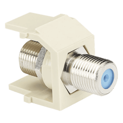 Módulo Acoplador Coaxial Tipo F, Keystone, de 75 Ohms, 3.0 GHz, Color Blanco Mate