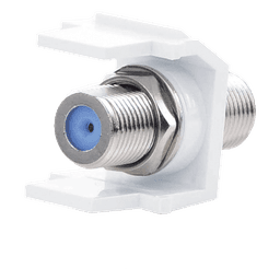 Módulo Acoplador Coaxial Tipo F, Keystone, de 75 Ohms, 3.0 GHz, Color Blanco