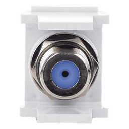 Módulo Acoplador Coaxial Tipo F, Keystone, de 75 Ohms, 3.0 GHz, Color Blanco