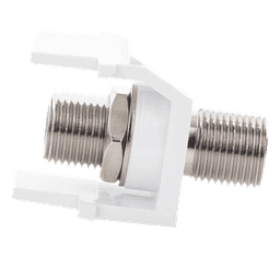 Módulo Acoplador Coaxial Tipo F, Keystone, de 75 Ohms, 3.0 GHz, Color Blanco