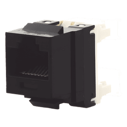 Conector Jack Estilo 110 (de Impacto), Tipo Keystone, Categoría 5e, de 8 Posiciones y 8 Cables, Color Negro