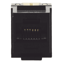 Conector Jack Estilo 110 (de Impacto), Tipo Keystone, Categoría 5e, de 8 Posiciones y 8 Cables, Color Negro