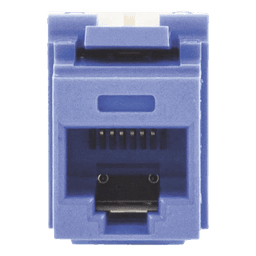 Conector Jack Estilo 110 (de Impacto), Tipo Keystone, Categoría 5e, de 8 Posiciones y 8 Cables, Color Azul