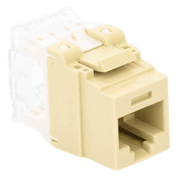 Conector Jack Estilo 110 (de Impacto), Tipo Keystone, Categoría 5e, de 8 Posiciones y 8 Cables, Color Marfil
