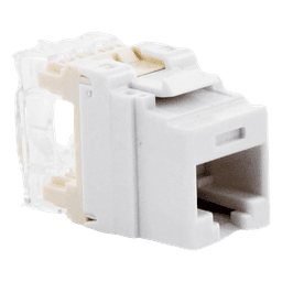 Conector Jack Estilo 110 (de Impacto), Tipo Keystone, Categoría 5e, de 8 Posiciones y 8 Cables, Color Blanco