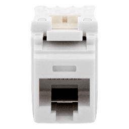 Conector Jack Estilo 110 (de Impacto), Tipo Keystone, Categoría 5e, de 8 Posiciones y 8 Cables, Color Blanco