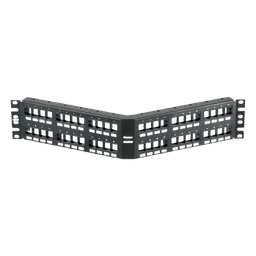 Panel de Parcheo Modular Keystone (Sin Conectores), Angulado, de 48 Puertos, 2UR