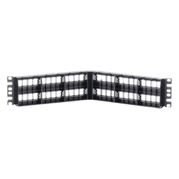 Panel de Parcheo Modular Keystone (Sin Conectores), Angulado, de 48 Puertos, 2UR