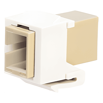 Módulo Acoplador SC Simplex, para Fibra Óptica Monomodo OS1/OS2, Tipo Keystone, Color Blanco Mate