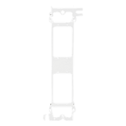 Montaje de Pared para Panel de Parcheo de 12 Puertos, Color Blanco