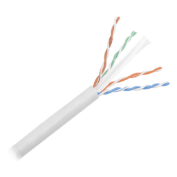 Bobina de Cable UTP de 305 Metros (1000 Pies) de Cobre, NetKey, Gris Claro, Categoría 6 (24 AWG), 1000Mbps, Riser (CMR), de 4 Pares