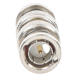 Adaptador tipo Barril para 75 Ohm, de Conector BNC Macho a BNC Macho, Niquel/ Oro/ Teflón.
