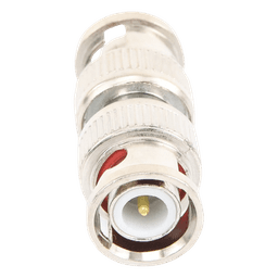 Adaptador tipo barril para 75 Ohm, de conector BNC macho a BNC macho, Níquel/ Oro/ Teflón.