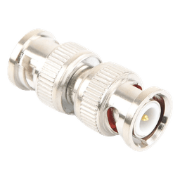 Adaptador tipo barril para 75 Ohm, de conector BNC macho a BNC macho, Níquel/ Oro/ Teflón.