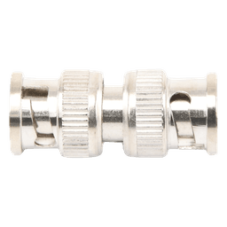 Adaptador tipo barril para 75 Ohm, de conector BNC macho a BNC macho, Níquel/ Oro/ Teflón.