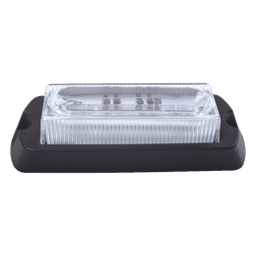 Luz Auxiliar Ultra Brillante X13 de 4 LEDs, color Rojo, con mica transparente.