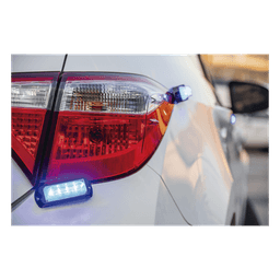 Luz Auxiliar Ultra Brillante X13 de 4 LEDs, Color Azul, con mica transparente