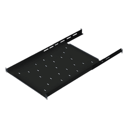Charola Ajustable para Rack de 19" de 4 postes de 1 Unidad de Espacio. Profundidad de 633 a 816 mm