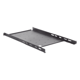 Charola Ajustable para Rack de 19" de 4 postes de 1 Unidad de Espacio. Profundidad de 633 a 816 mm