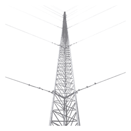 Kit de torre arriostrada de piso de 21 m altura con tramo STZ30 galvanizado electrolítico (No incluye retenida).