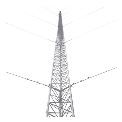 Kit de Torre Arriostrada de Piso de 18 m Altura con Tramo STZ35G Galvanizada por Inmersión en Caliente (No incluye retenida).