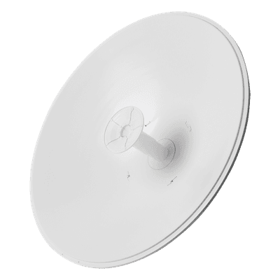 Antena Direccional airFiber X, ideal para enlaces Punto a Punto (PtP), frecuencia 5 GHz (4.9 - 5.8 GHz) de 30 dBi slant 45