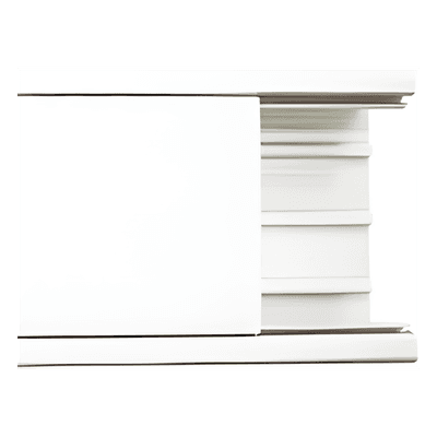 Canaleta con tapa en color blanco de PVC auto extinguible 100 x 52 x 2500mm (5501-01250)