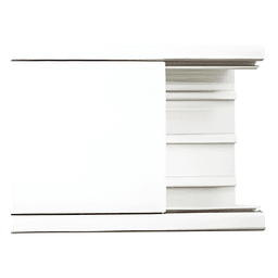 Canaleta con tapa en color blanco de PVC auto extinguible 100 x 52 x 2500mm (5501-01250)
