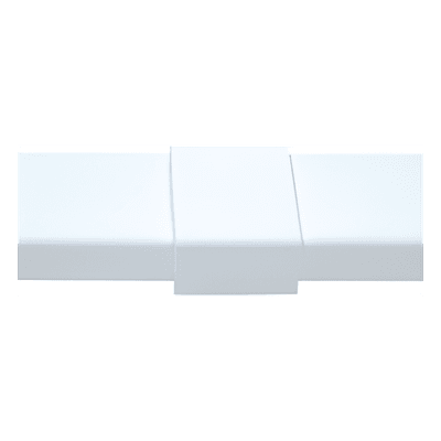 Pieza de unión color blanco de PVC auto extinguible, para canaleta PT48 (6180-01002) 
