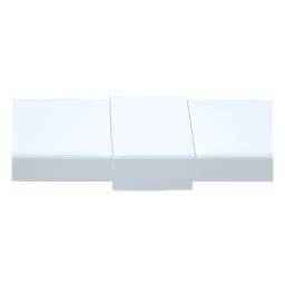Pieza de unión color blanco de PVC auto extinguible, para canaleta PT48 (6180-01002) 