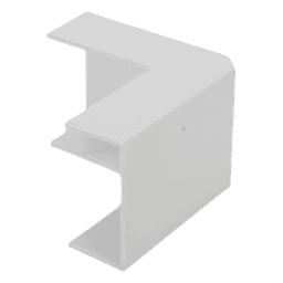 Esquinero exterior color blanco de PVC auto extinguible  para canaletas TMK1735, TMK1735SD (5310-02001) 