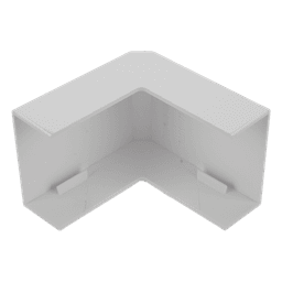 Esquinero exterior color blanco de PVC auto extinguible  para canaletas TMK1735, TMK1735SD (5310-02001) 